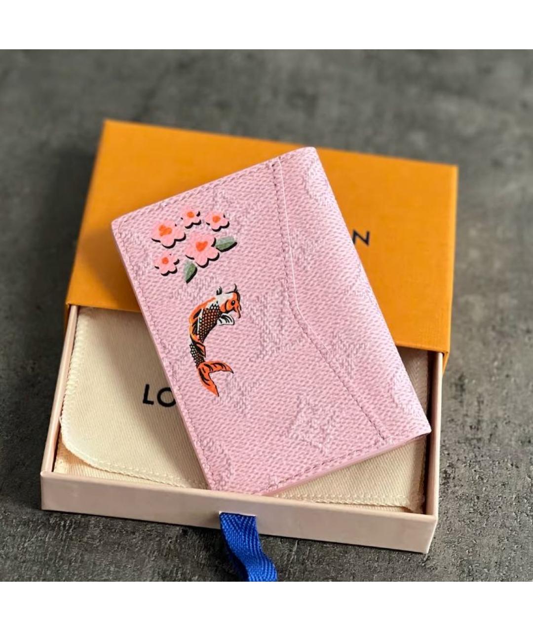 LOUIS VUITTON Розовый кошелек, фото 3