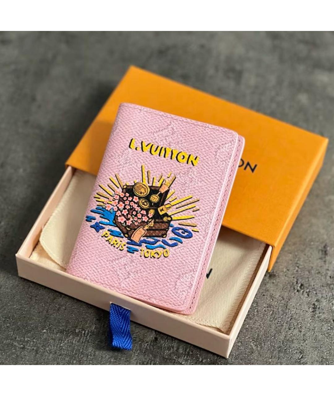LOUIS VUITTON Розовый кошелек, фото 2