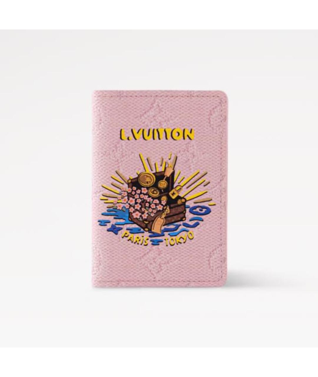 LOUIS VUITTON Розовый кошелек, фото 5