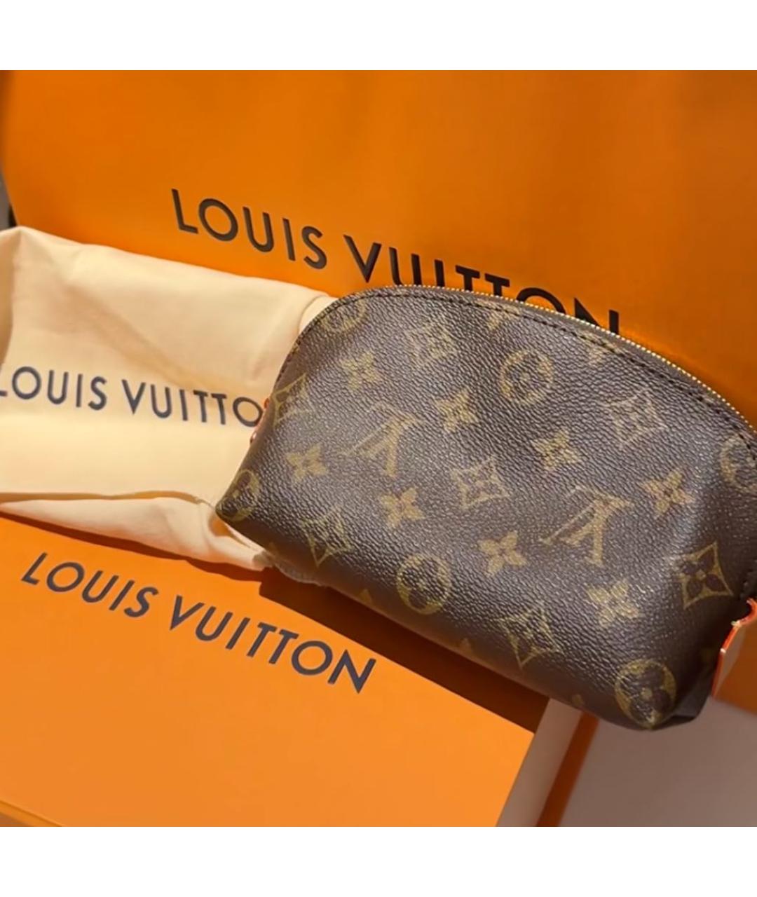 LOUIS VUITTON Коричневая косметичка, фото 2
