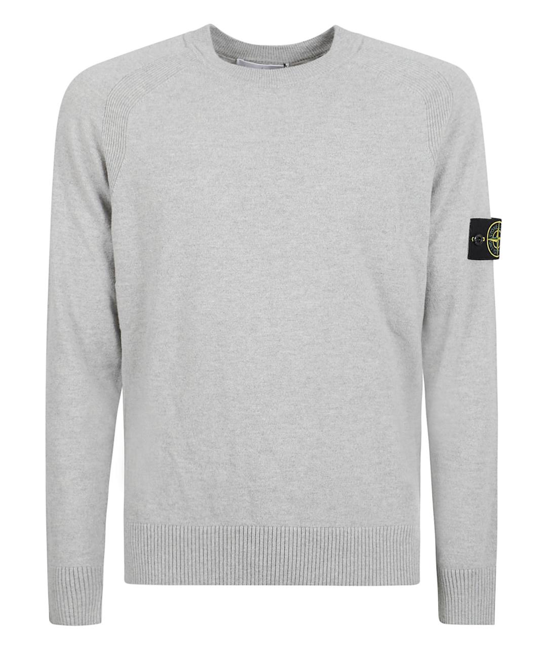 STONE ISLAND Серый шерстяной джемпер / свитер, фото 1