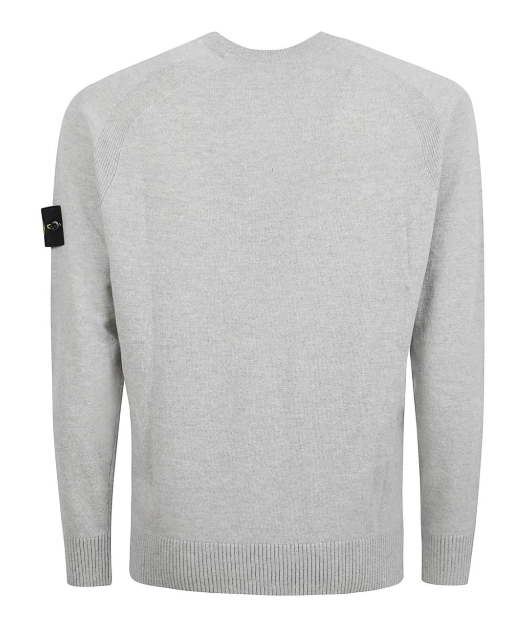 STONE ISLAND Серый шерстяной джемпер / свитер, фото 3