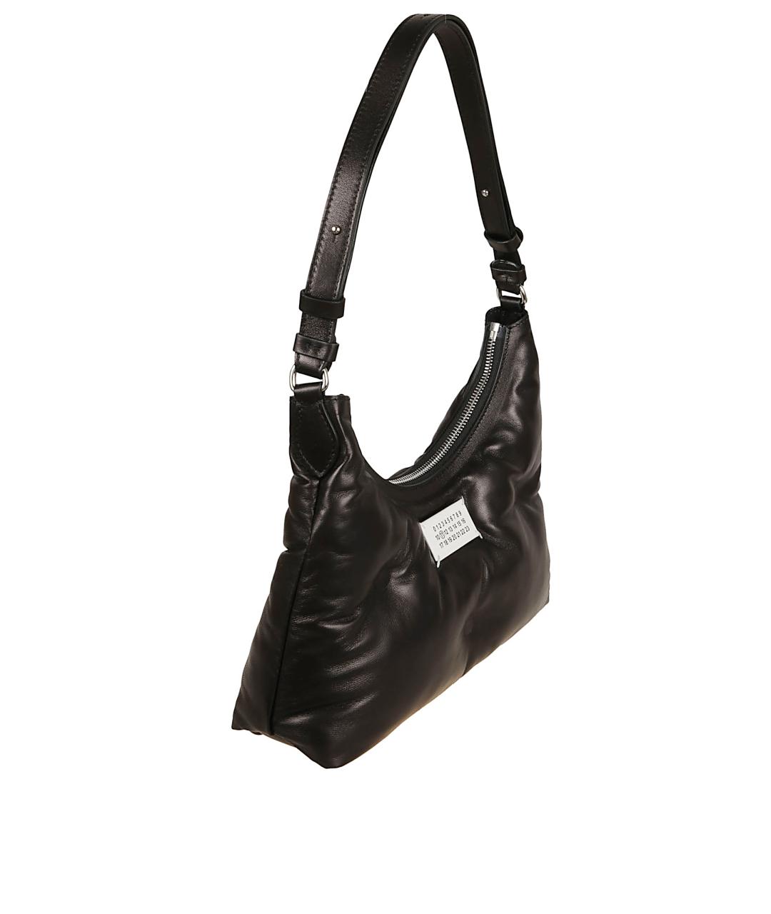 MAISON MARGIELA Черная кожаная сумка через плечо, фото 3