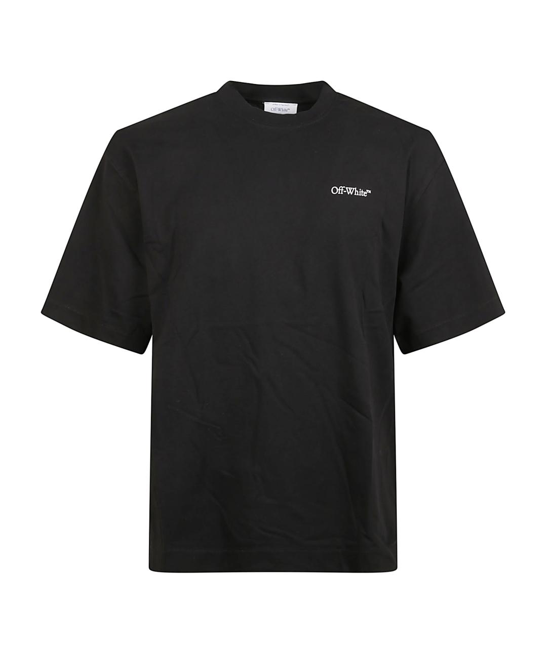 OFF-WHITE Черная хлопковая футболка, фото 1