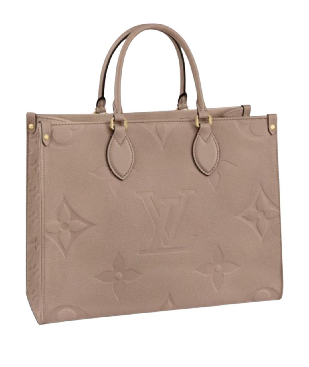 LOUIS VUITTON Бежевая кожаная сумка тоут, фото 1