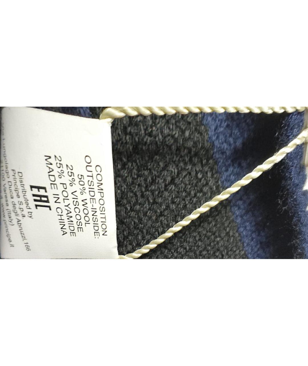 CERRUTI 1881 Темно-синяя шерстяная шапка, фото 7