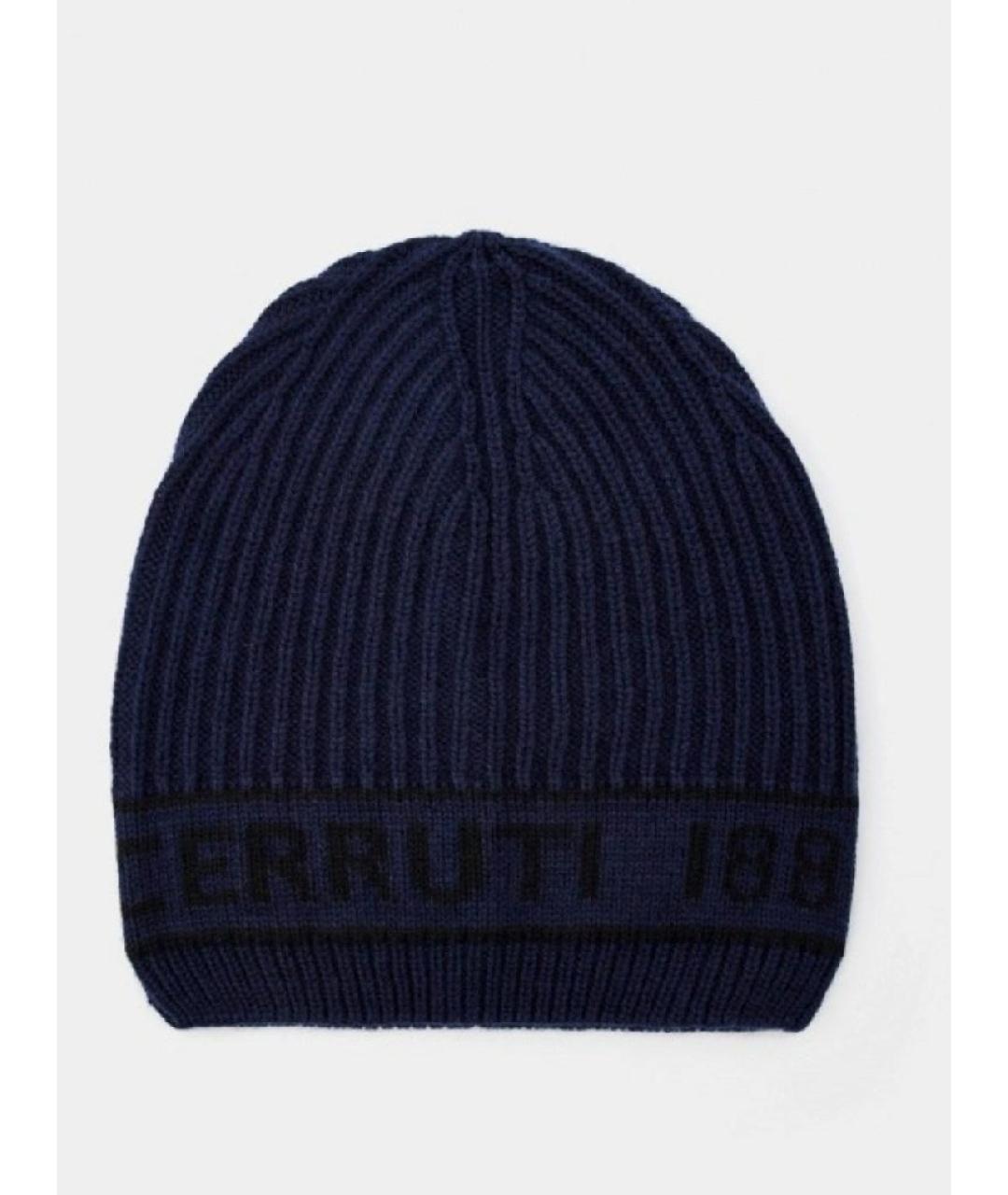CERRUTI 1881 Темно-синяя шерстяная шапка, фото 8