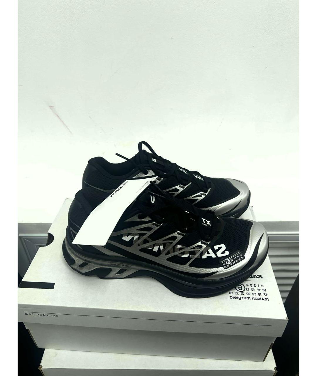 MM6 MAISON MARGIELA Черные текстильные низкие кроссовки / кеды, фото 2