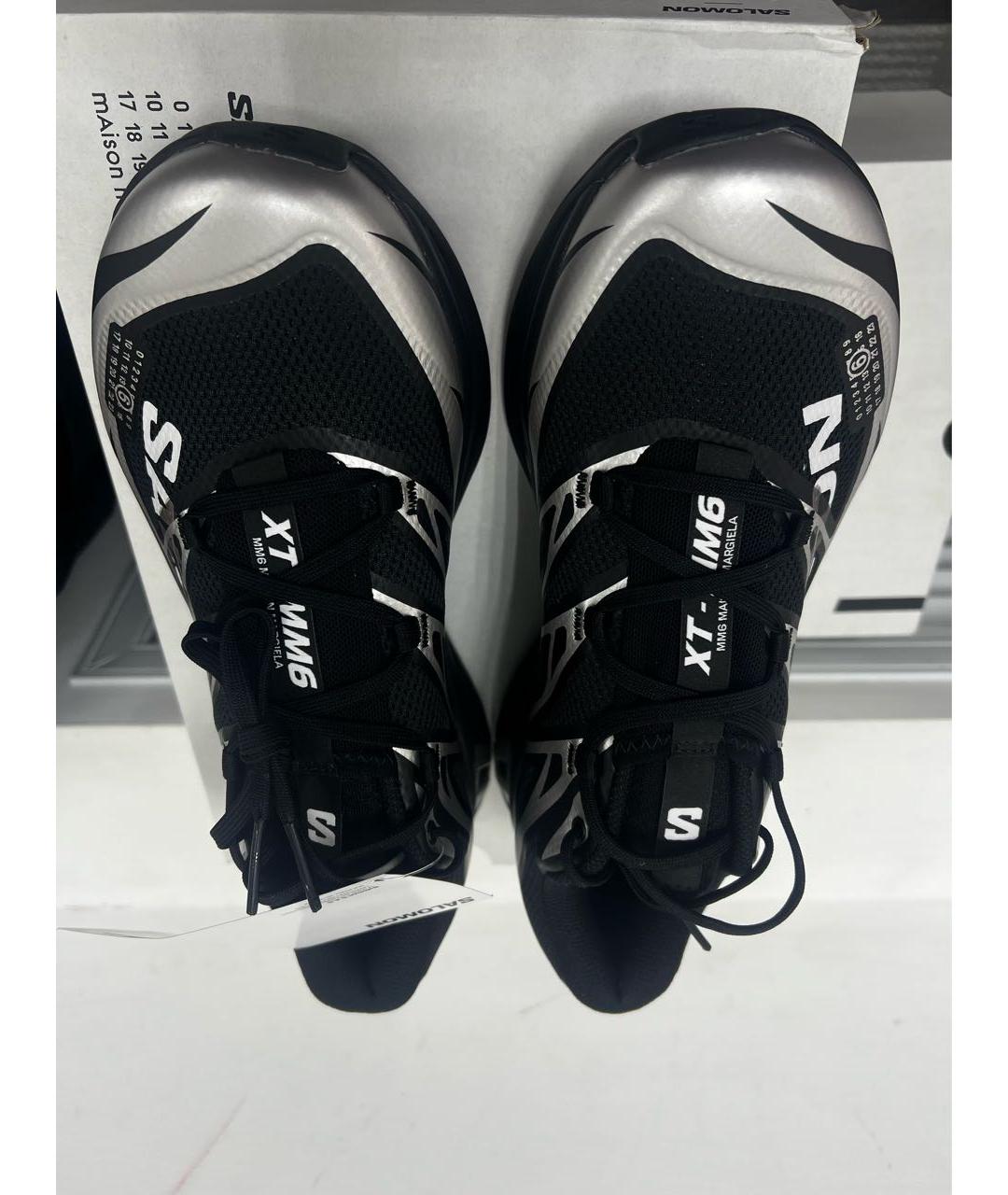 MM6 MAISON MARGIELA Черные текстильные низкие кроссовки / кеды, фото 4