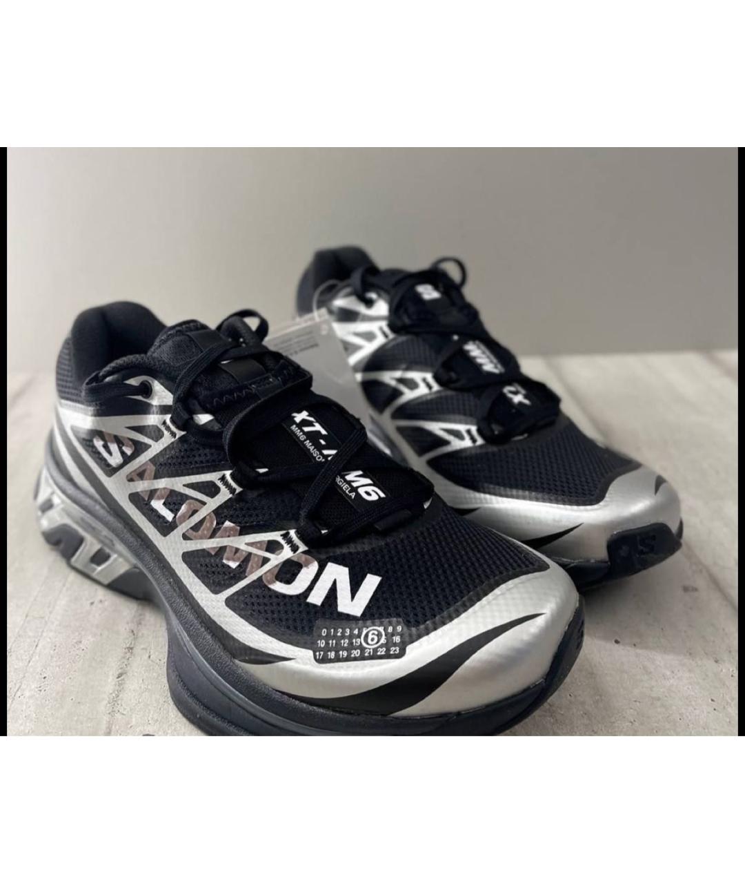 MM6 MAISON MARGIELA Черные текстильные низкие кроссовки / кеды, фото 6