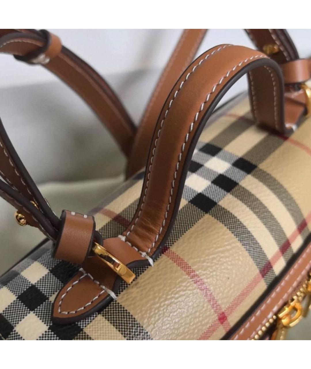 BURBERRY Бежевая сумка с короткими ручками, фото 5