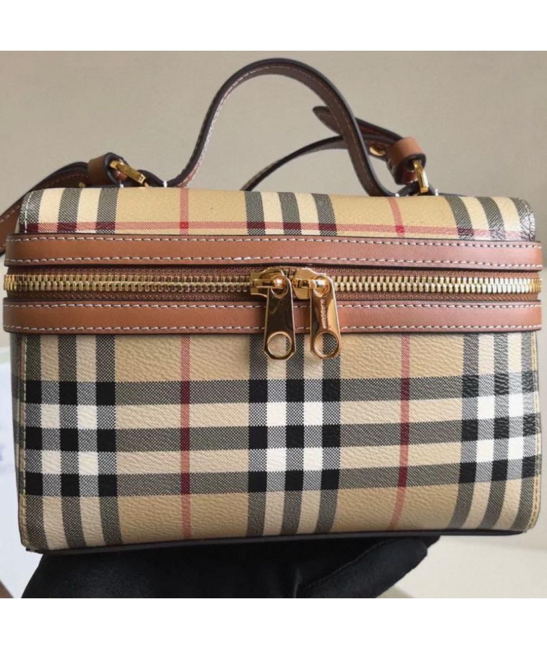 BURBERRY Бежевая сумка с короткими ручками, фото 2