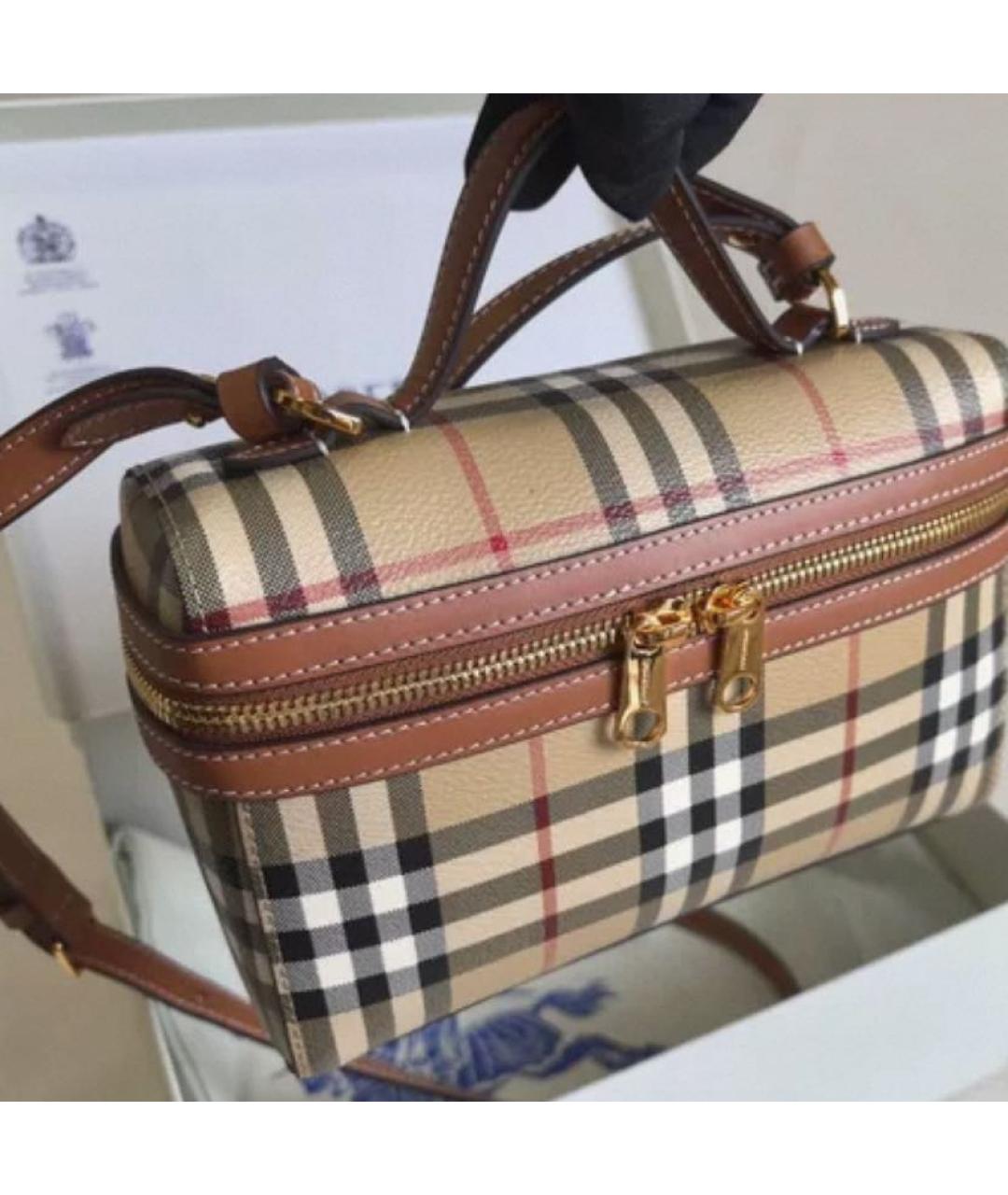 BURBERRY Бежевая сумка с короткими ручками, фото 3