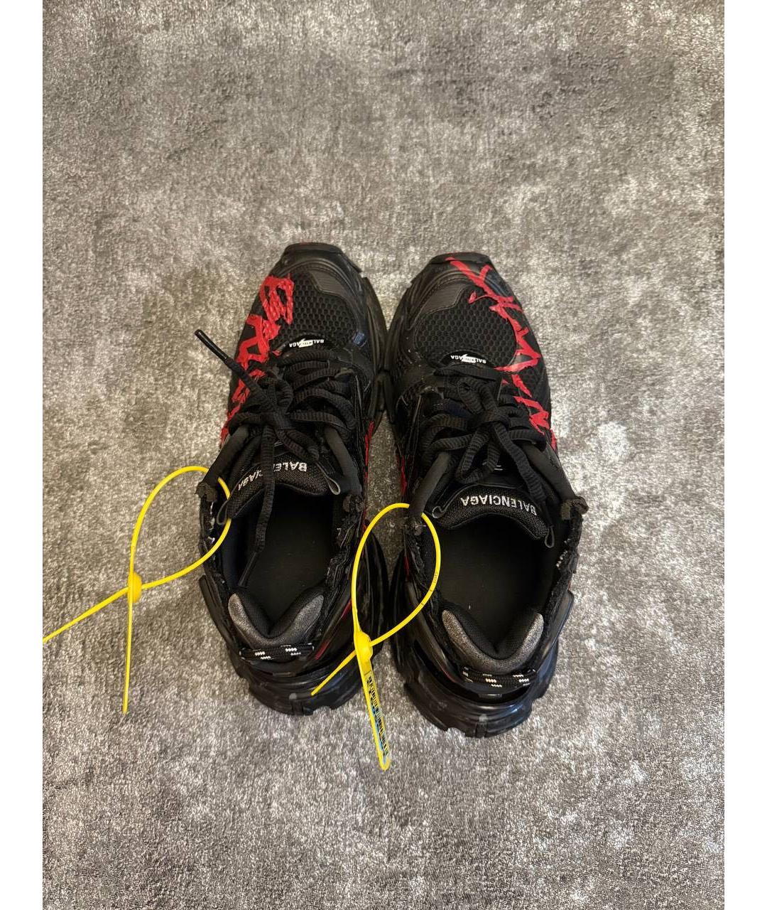 BALENCIAGA Черные синтетические низкие кроссовки / кеды, фото 3