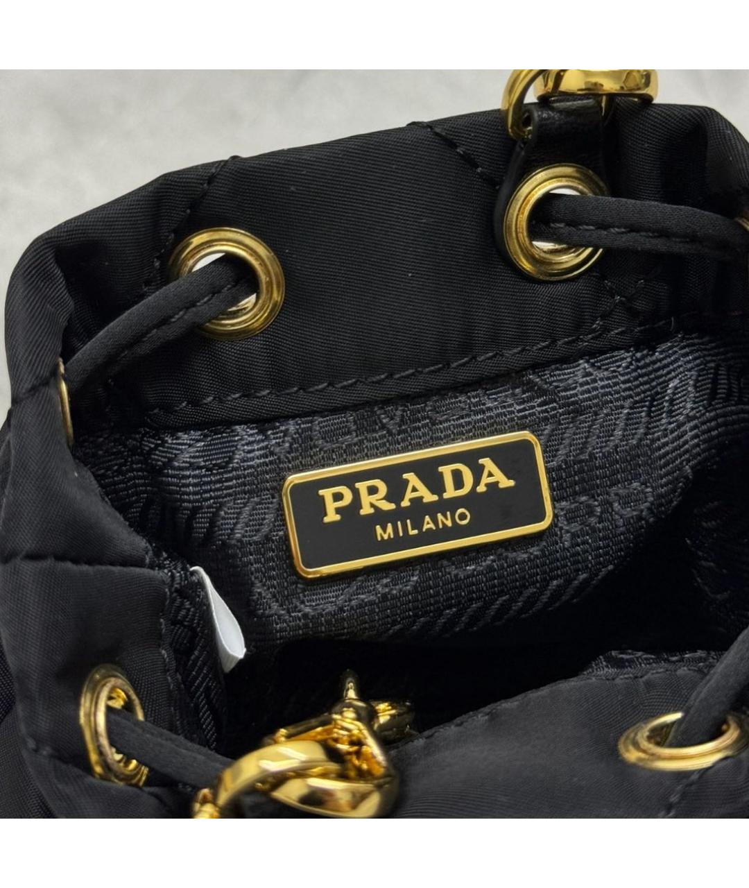 PRADA Черная тканевая сумка через плечо, фото 5