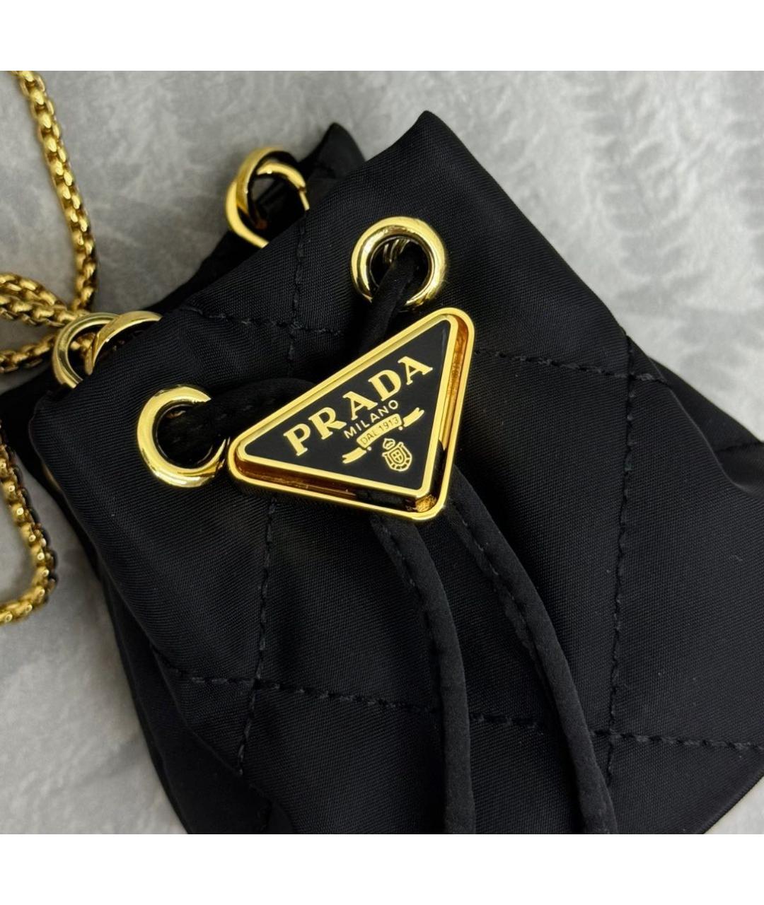 PRADA Черная тканевая сумка через плечо, фото 4