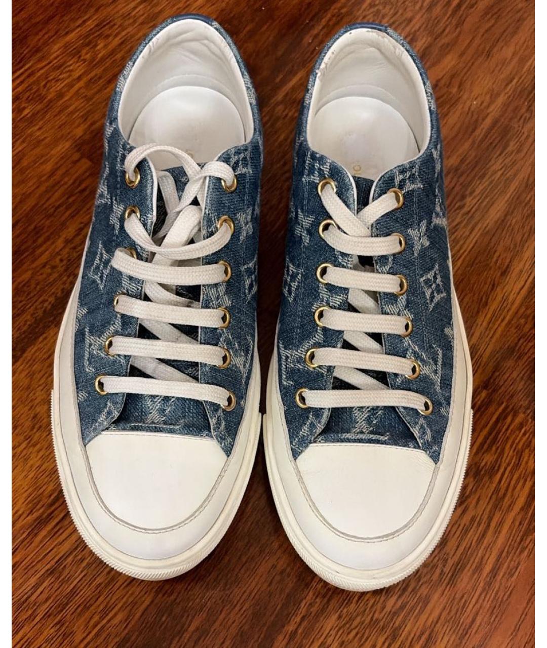 LOUIS VUITTON Синие текстильные кеды, фото 2