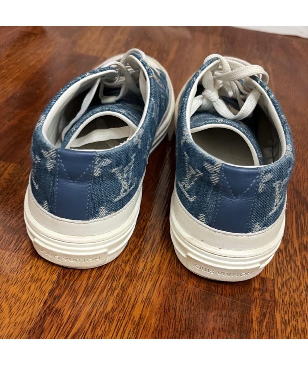 LOUIS VUITTON Синие текстильные кеды, фото 3