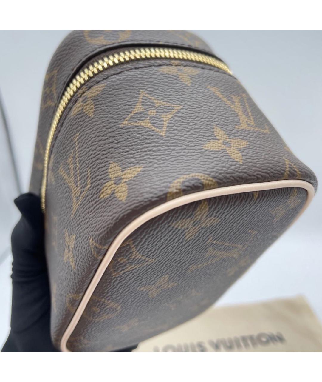 LOUIS VUITTON Коричневая косметичка, фото 4