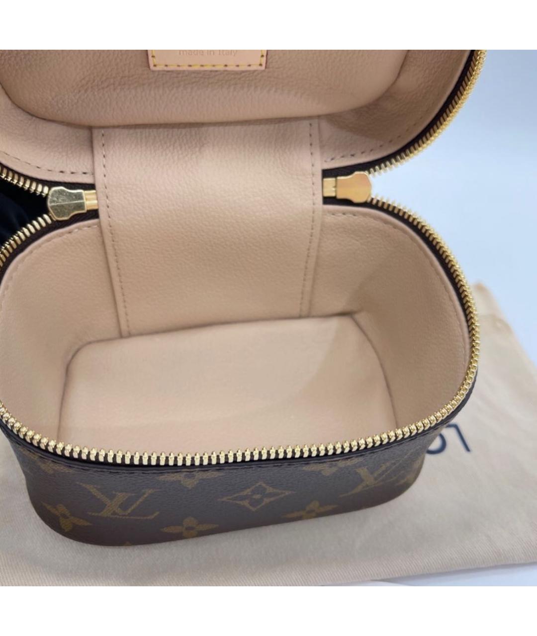 LOUIS VUITTON Коричневая косметичка, фото 7