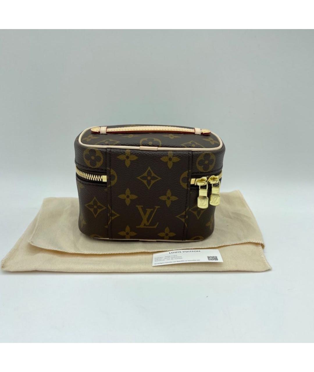 LOUIS VUITTON Коричневая косметичка, фото 8
