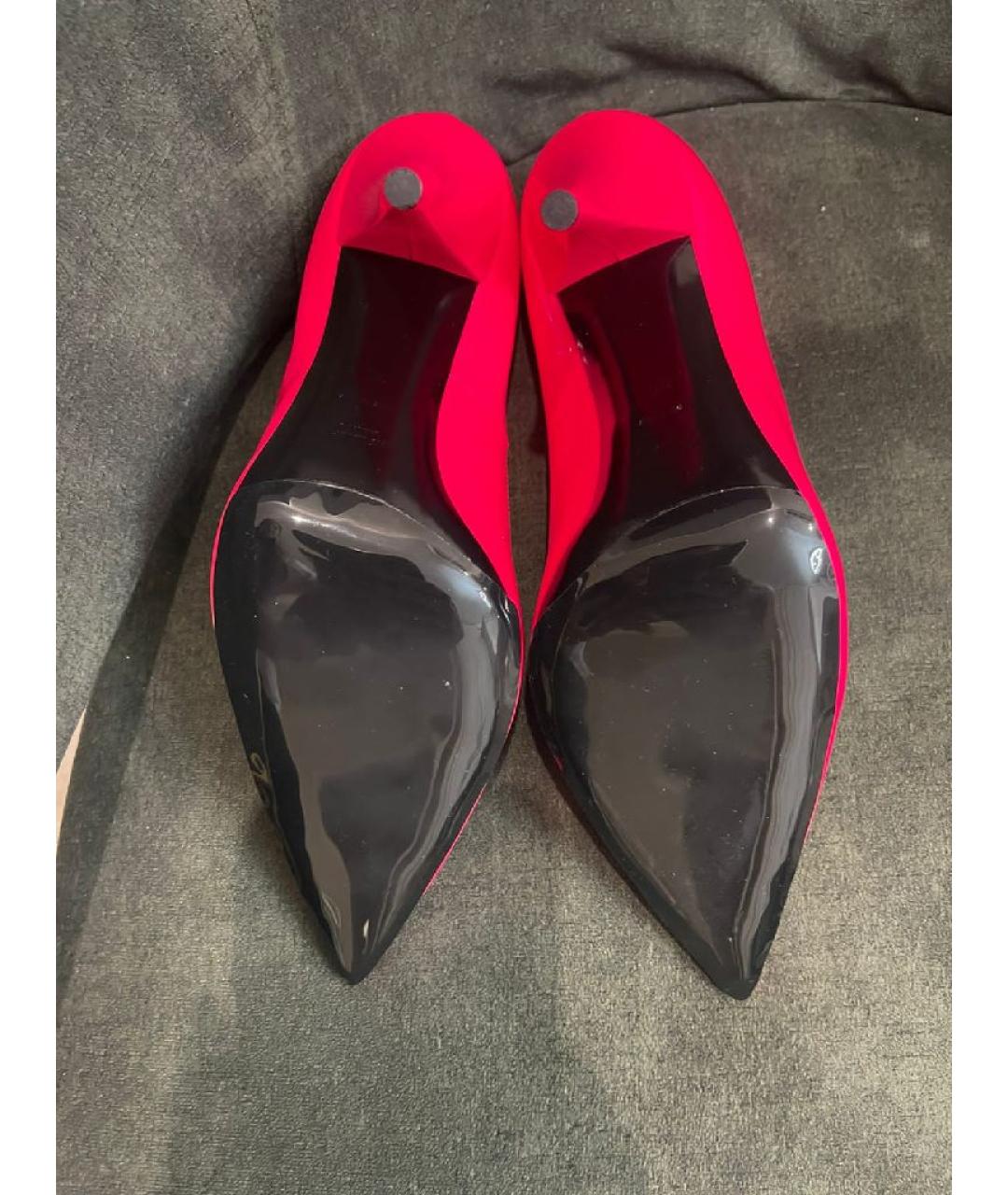 SAINT LAURENT Фуксия туфли из лакированной кожи, фото 4