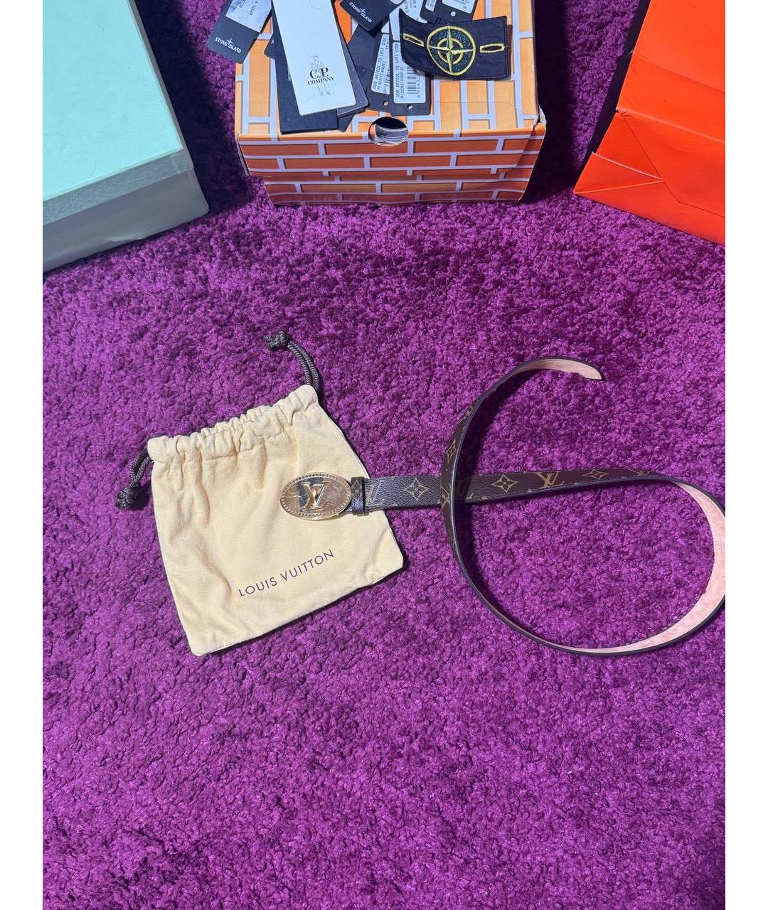 LOUIS VUITTON Коричневый ремень, фото 5