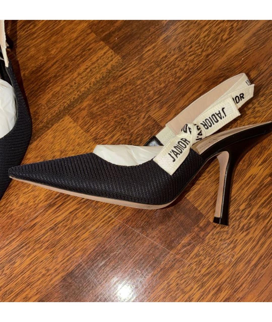 CHRISTIAN DIOR Черные текстильные туфли, фото 3