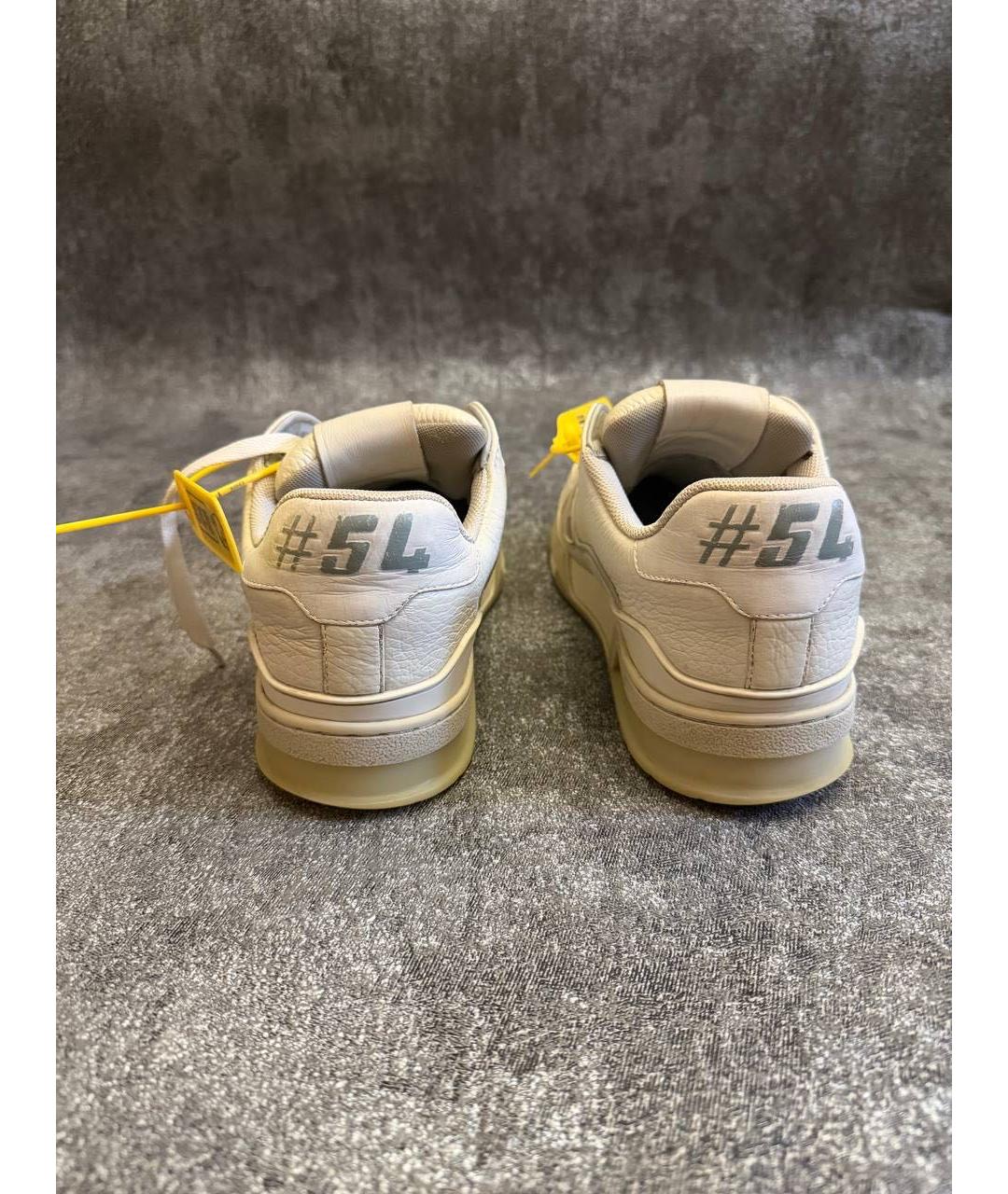 LOUIS VUITTON Белые кожаные низкие кроссовки / кеды, фото 4