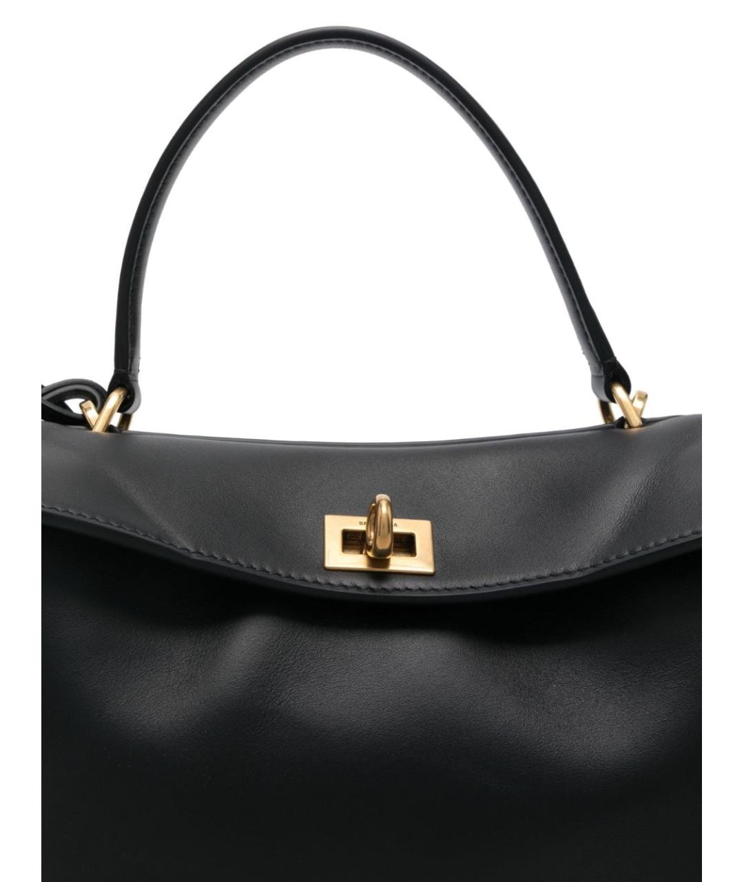 BALENCIAGA Черная кожаная сумка тоут, фото 2