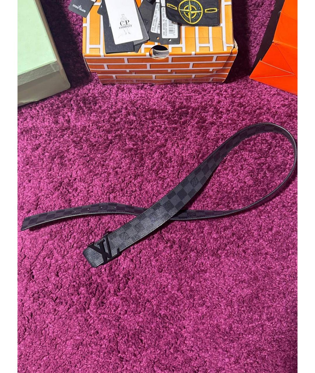 LOUIS VUITTON Черный ремень, фото 6