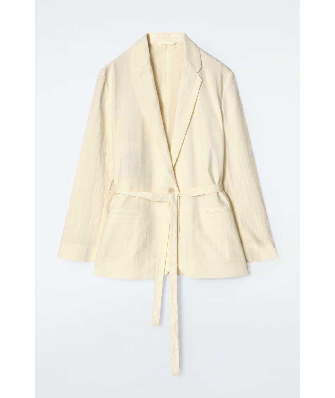 COS Бежевый хлопковый жакет/пиджак, фото 9