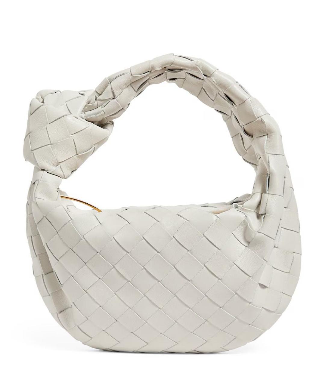 BOTTEGA VENETA Белая кожаная сумка с короткими ручками, фото 1