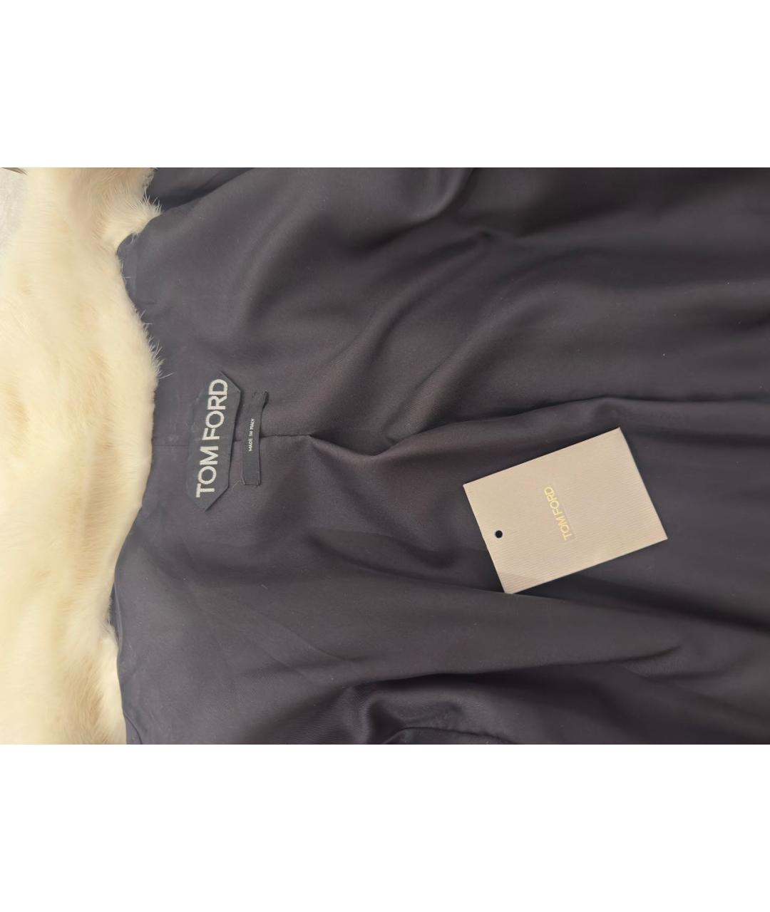 TOM FORD Белая меховая шуба, фото 4