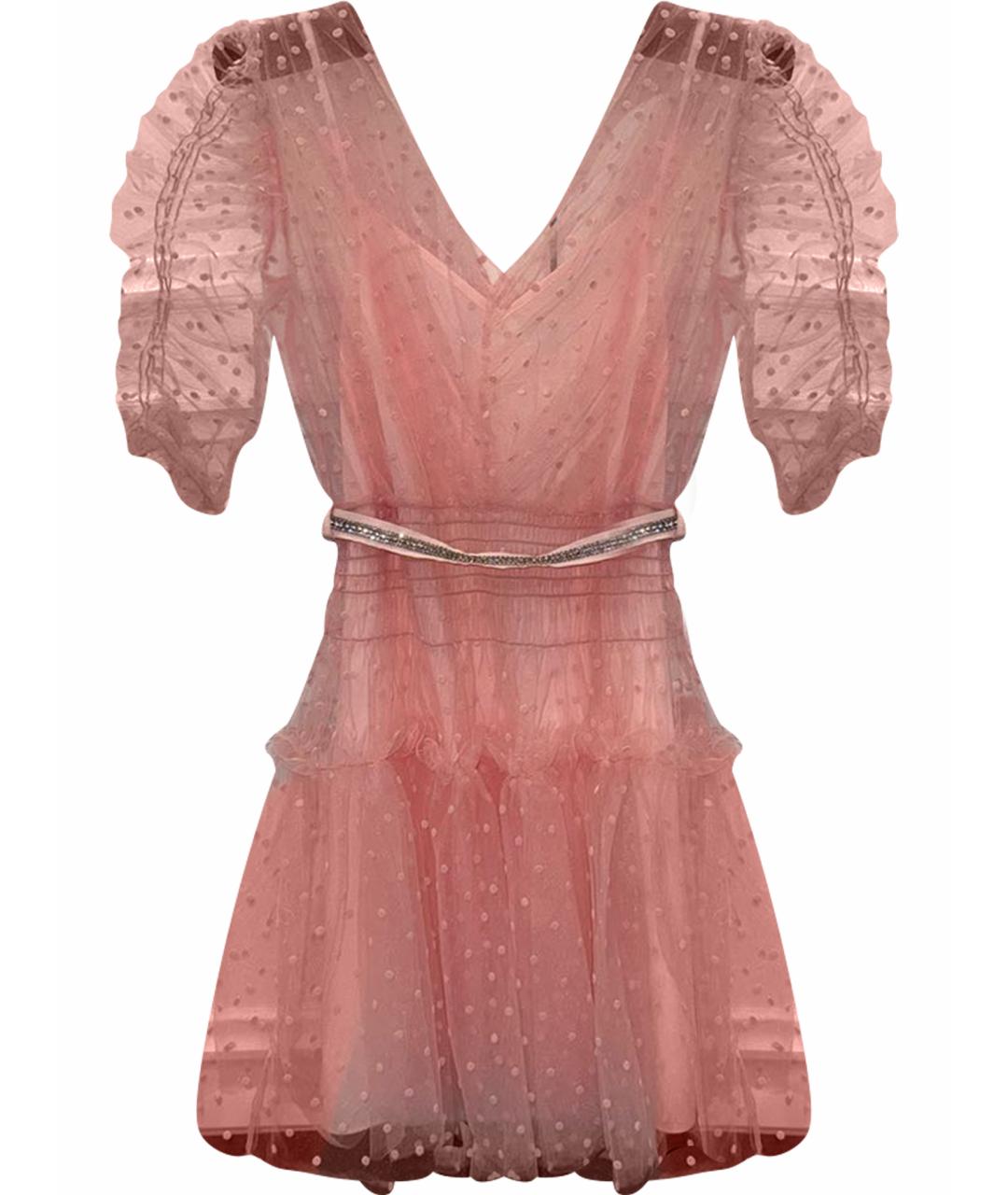 SELF-PORTRAIT Розовое полиэстеровое коктейльное платье, фото 1