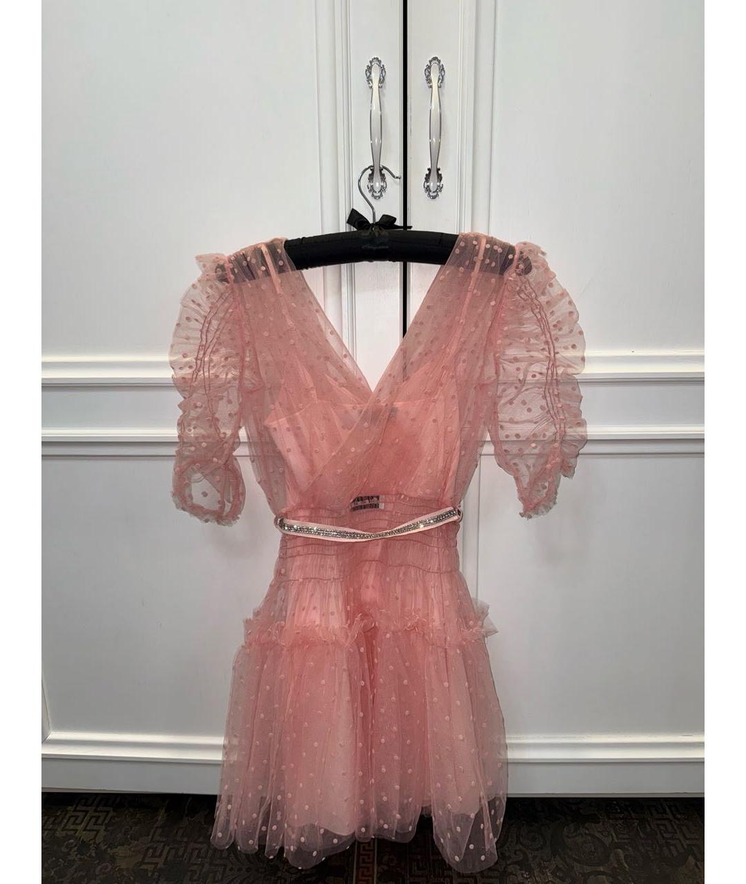 SELF-PORTRAIT Розовое полиэстеровое коктейльное платье, фото 2