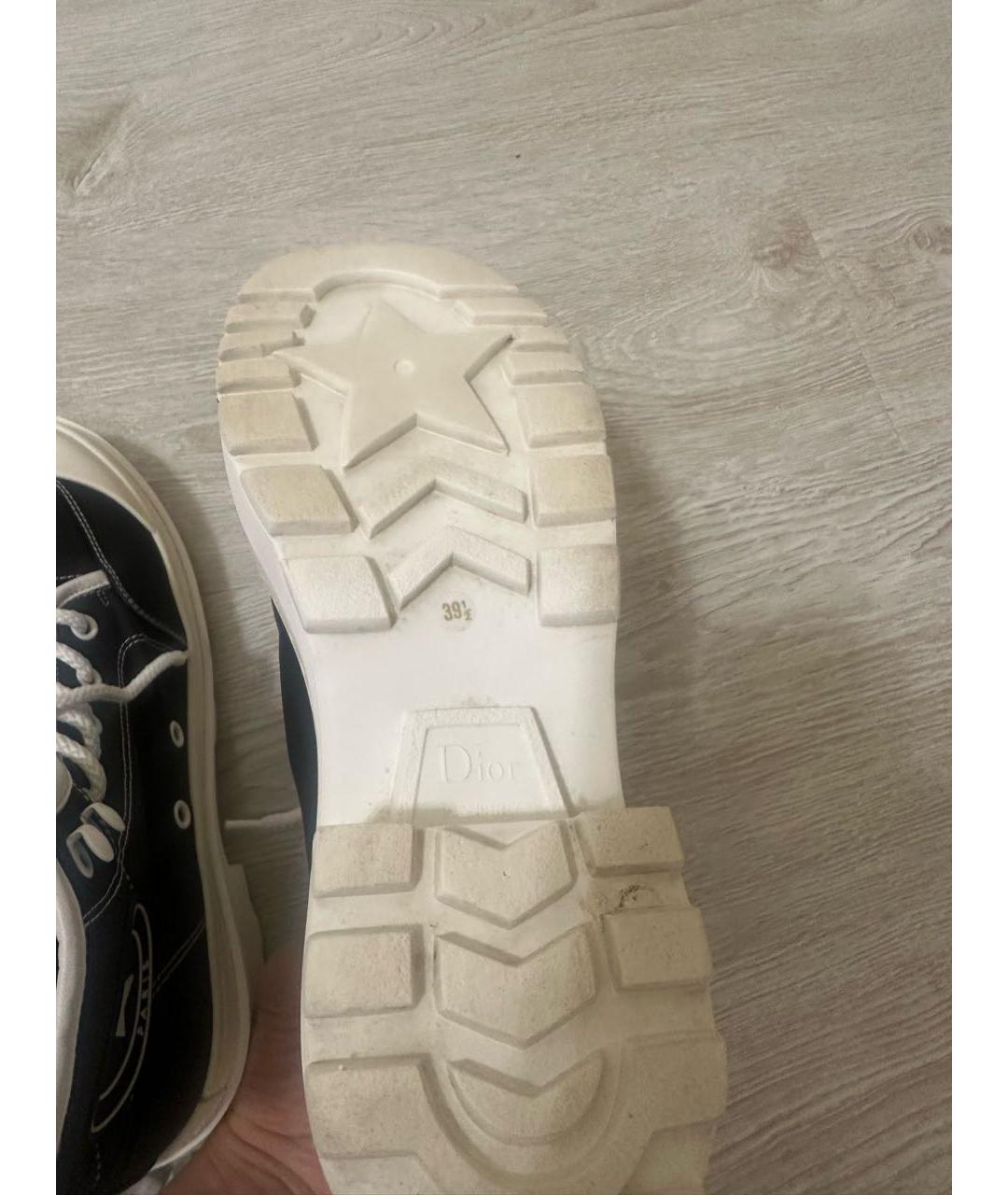 CHRISTIAN DIOR Черные текстильные ботинки, фото 5