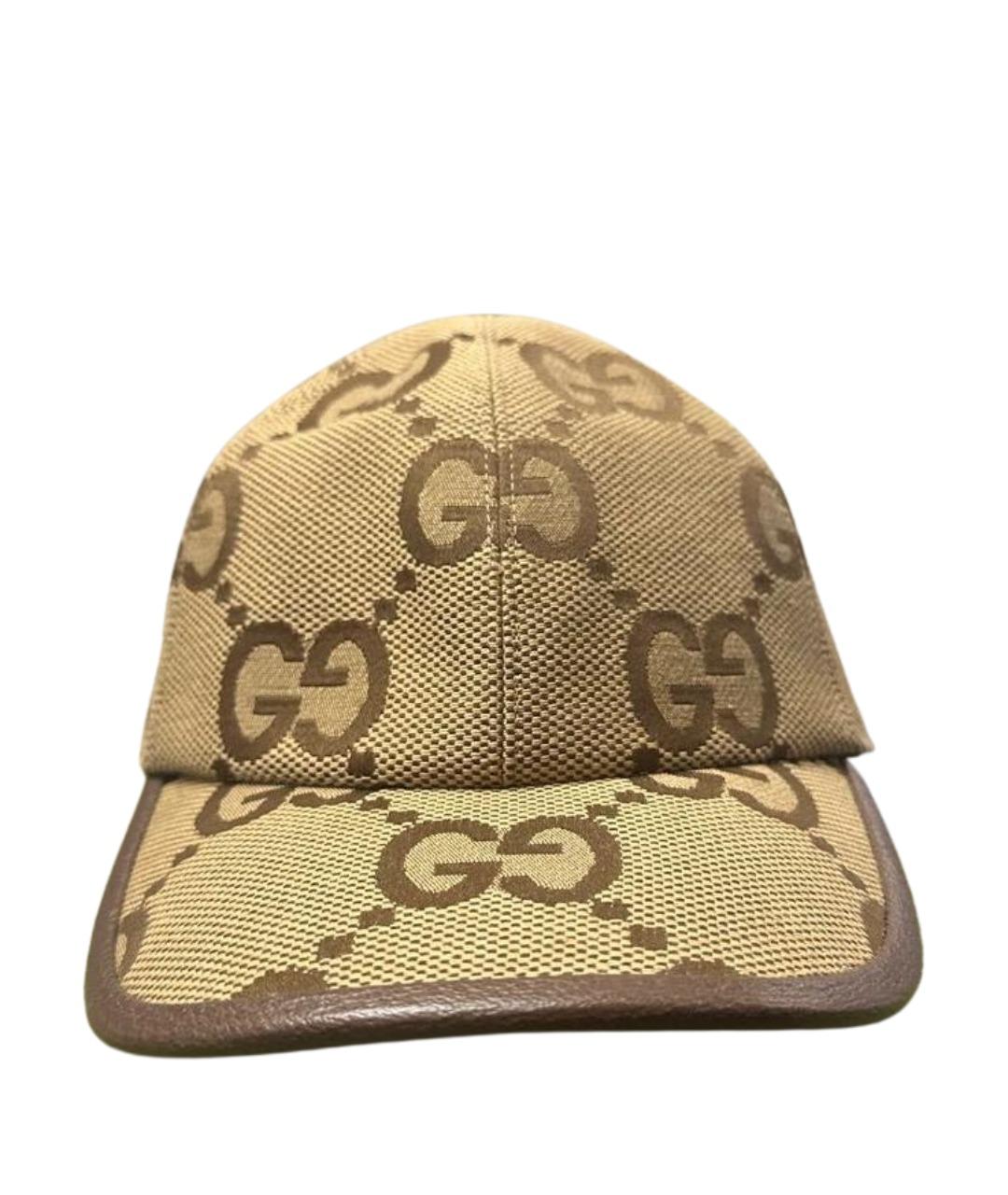 GUCCI Бежевая хлопковая кепка, фото 1