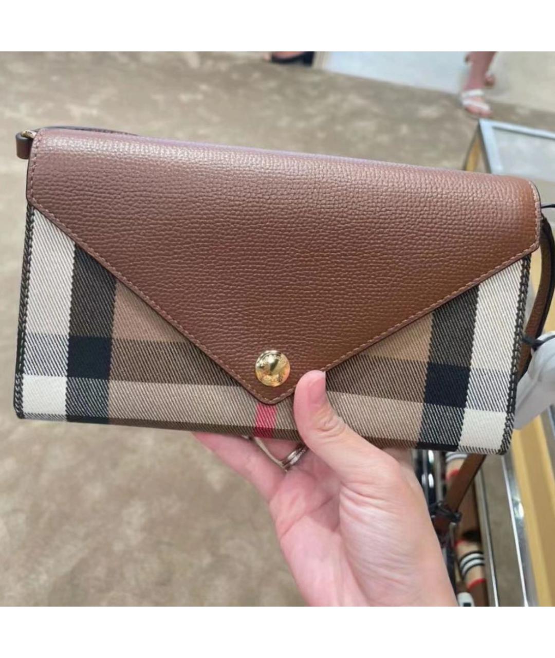 BURBERRY Бежевая кожаная сумка через плечо, фото 2