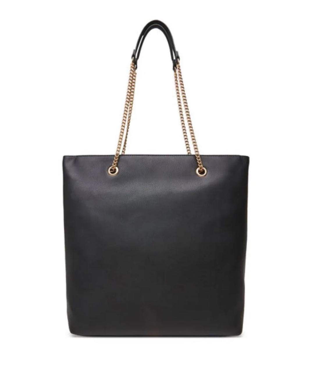 CALVIN KLEIN Черная сумка тоут из искусственной кожи, фото 2