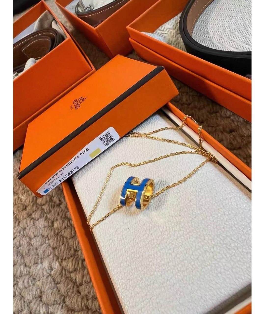 HERMES Синее колье, фото 3