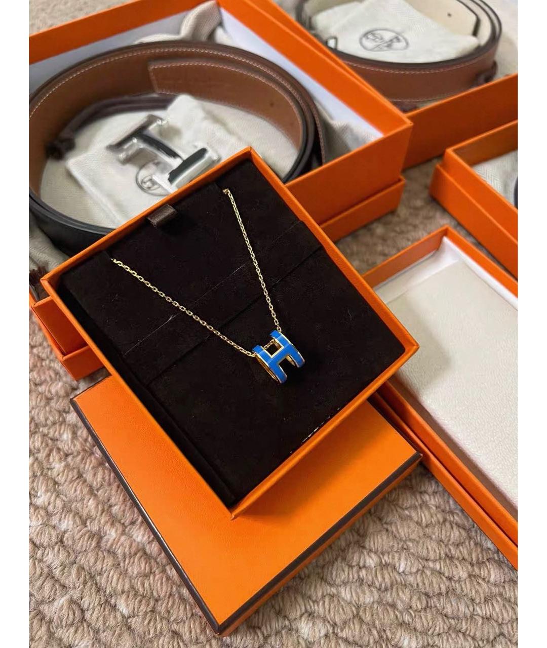 HERMES Синее колье, фото 2