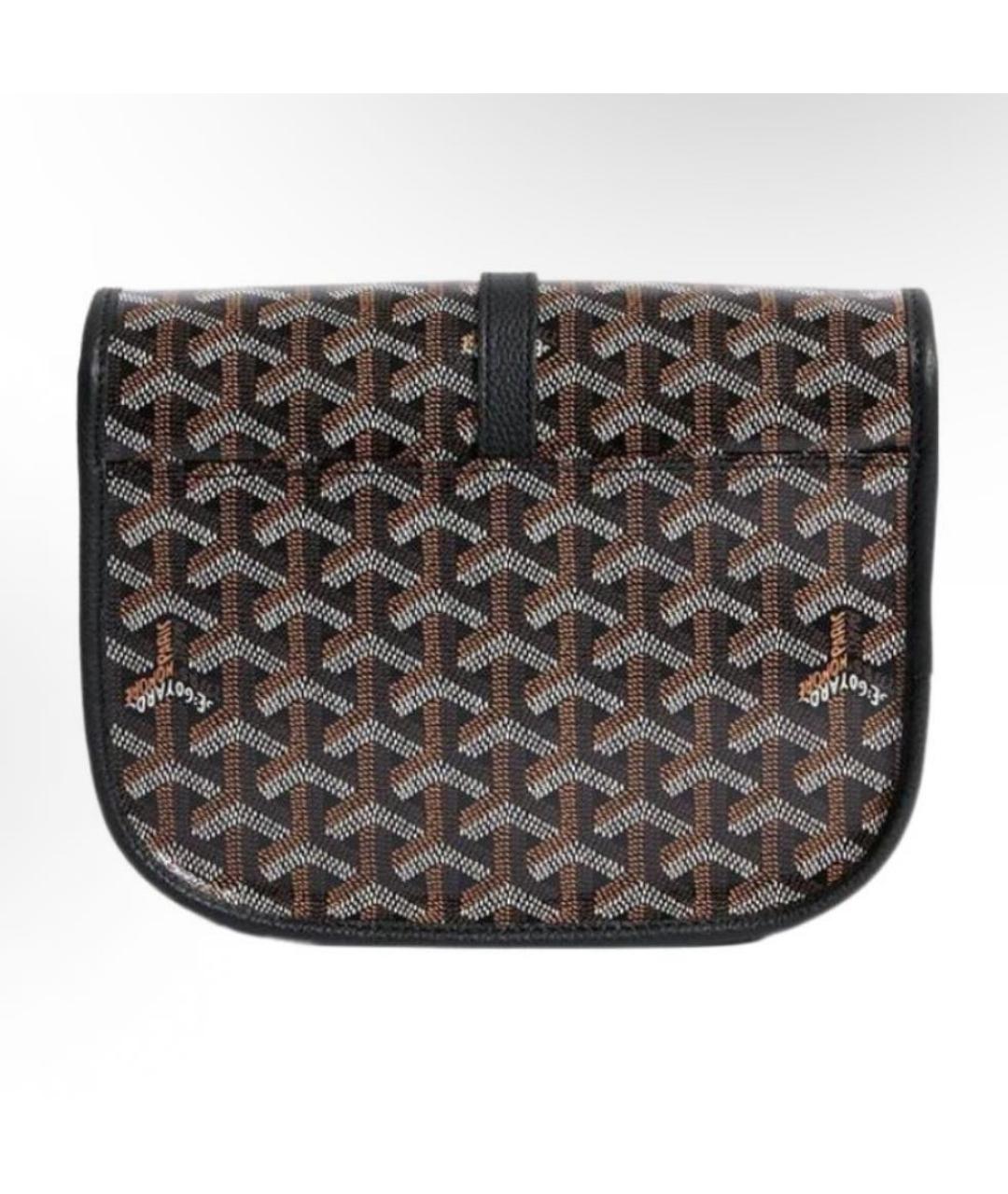 GOYARD Черная кожаная сумка на плечо, фото 3