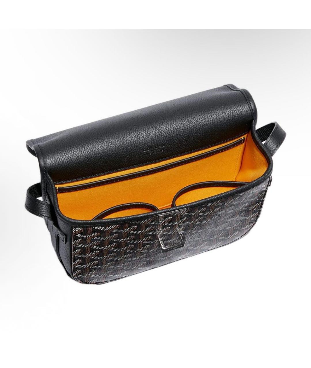 GOYARD Черная кожаная сумка на плечо, фото 4