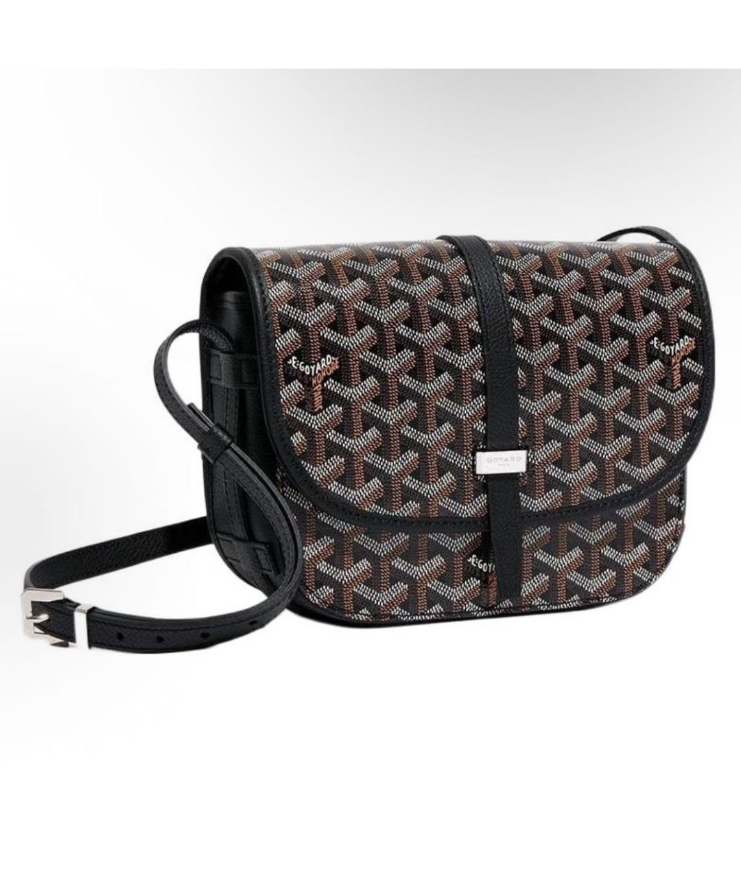 GOYARD Черная кожаная сумка на плечо, фото 5