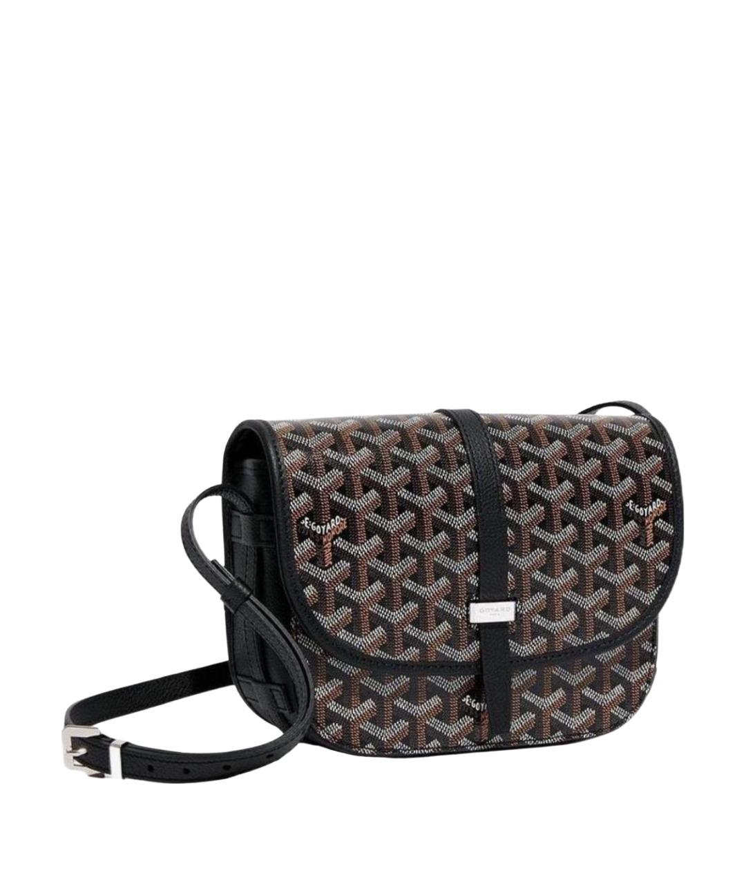 GOYARD Черная кожаная сумка на плечо, фото 1