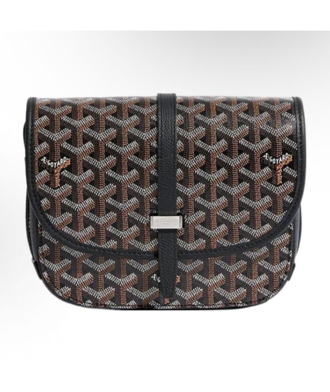 GOYARD Черная кожаная сумка на плечо, фото 2