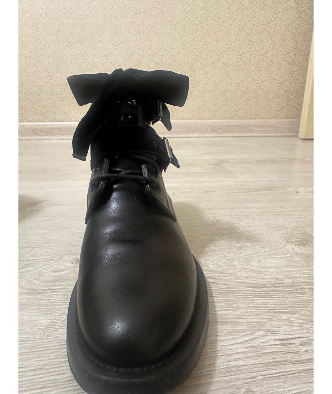 SAINT LAURENT Черные кожаные ботинки, фото 5