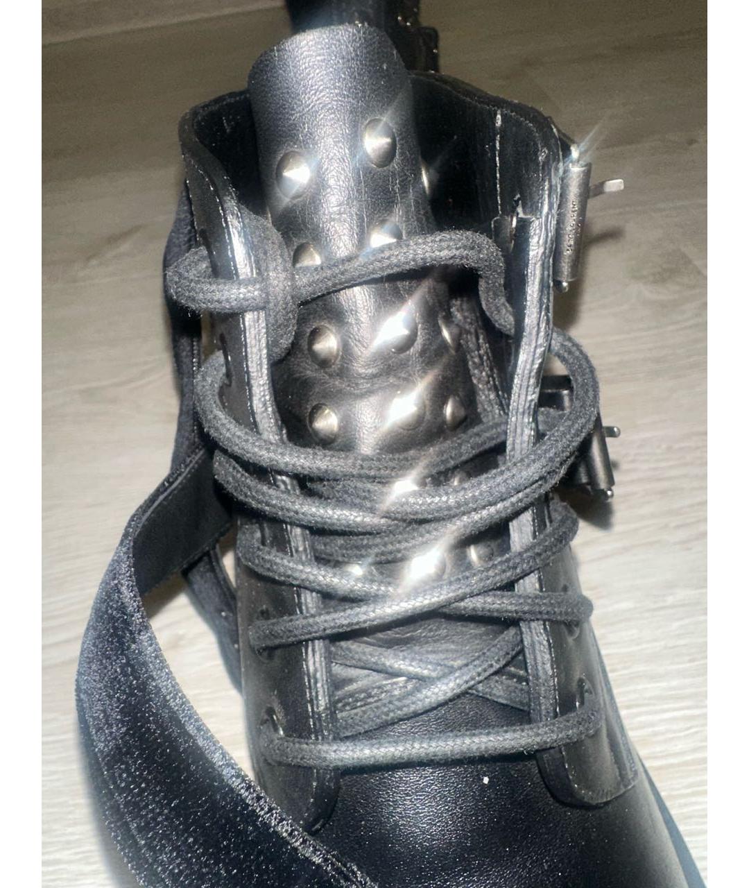 SAINT LAURENT Черные кожаные ботинки, фото 6