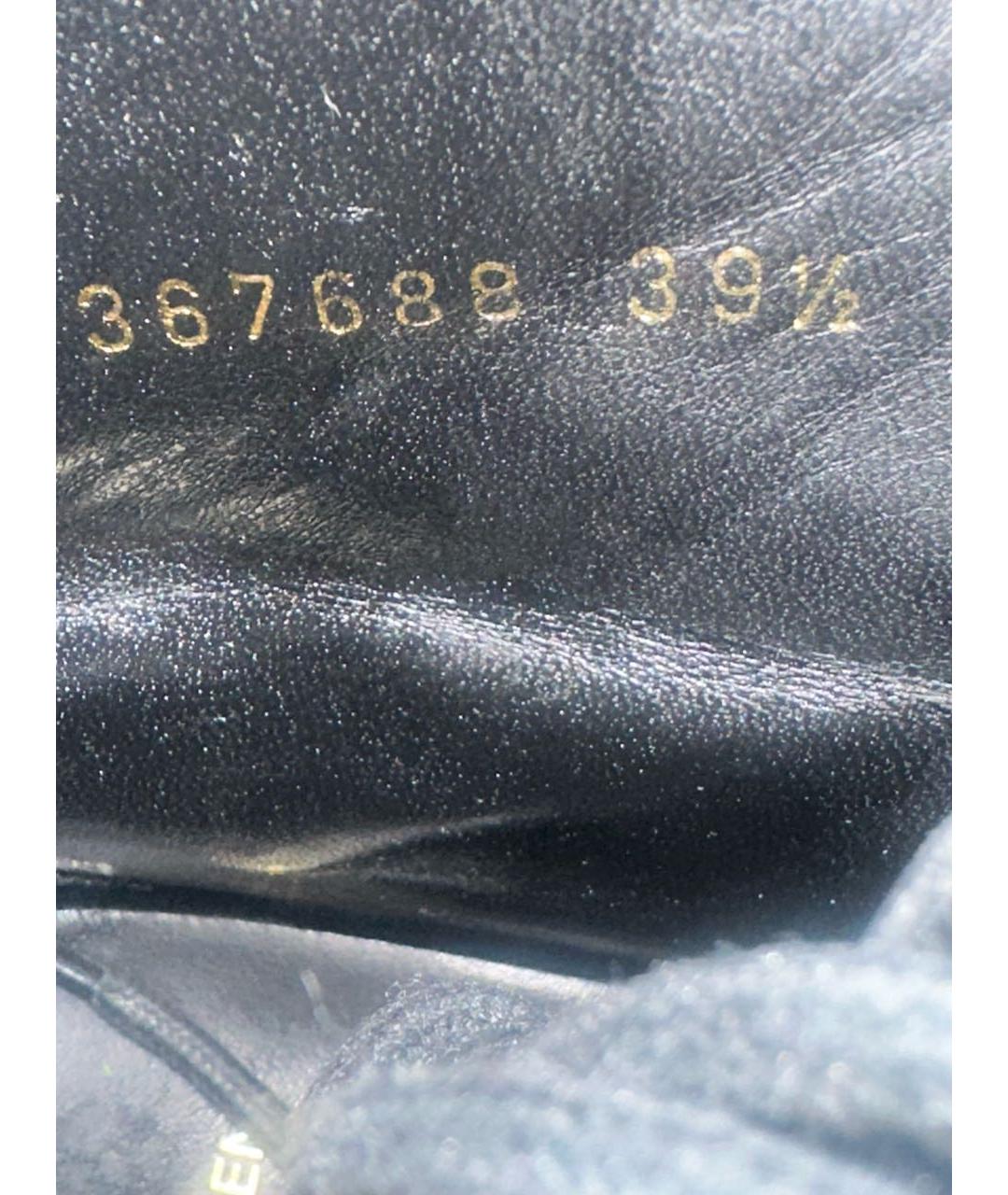 SAINT LAURENT Черные кожаные ботинки, фото 7